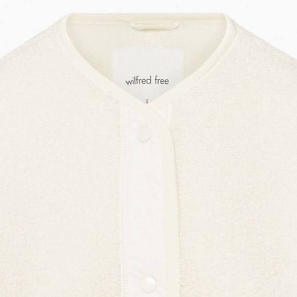 Wilfred Free Sherpa Long Fleece Liner Jacket - Light Birch - M - Picture 14 of 16